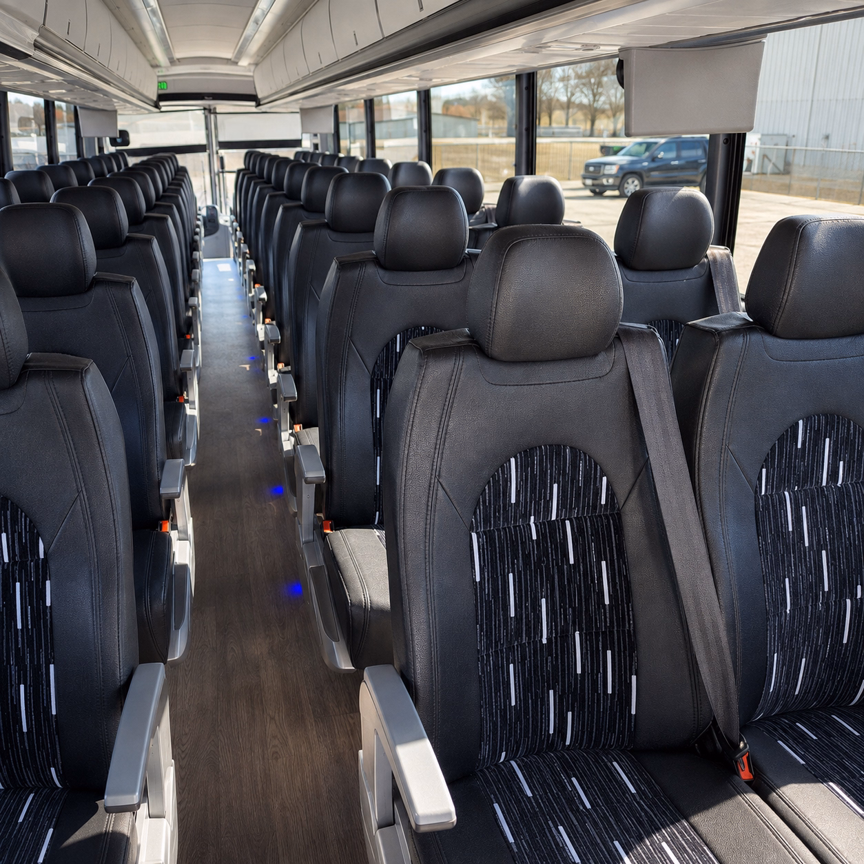 gainesville charter bus interior gallery